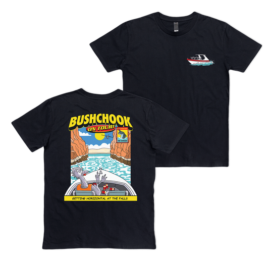 Chooks On Tour: Horizontal Falls Tee Black