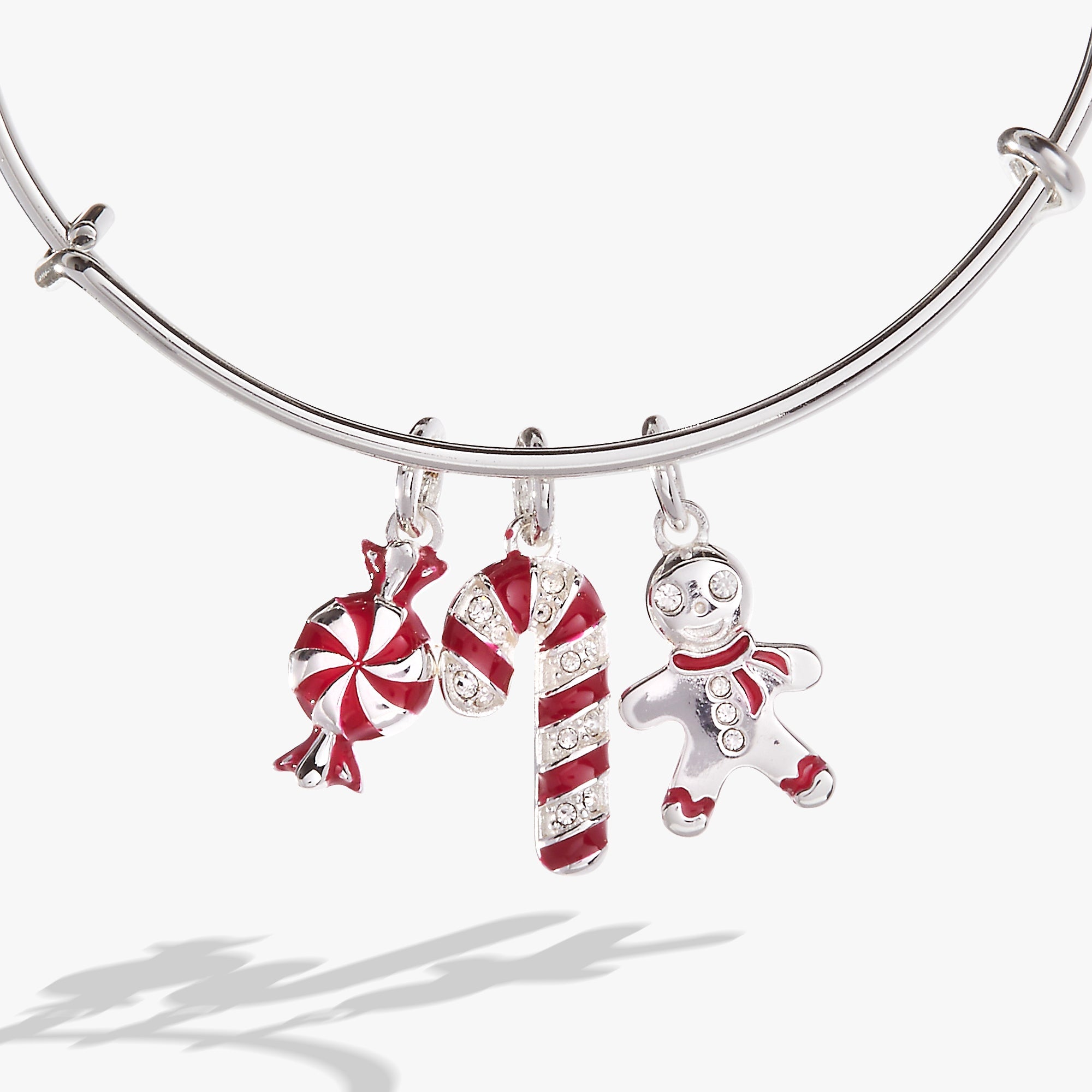 Holiday Candy Cane Charm Bangle