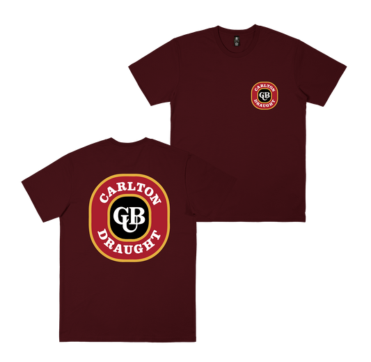 Carlton Draught Vintage Tee Burgundy