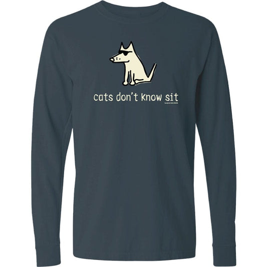 Cats Don't Know Sit - Long Sleeve Classic T-Shirt