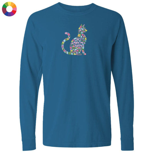 Cats Make Me Happy - Classic Long-Sleeve T-Shirt