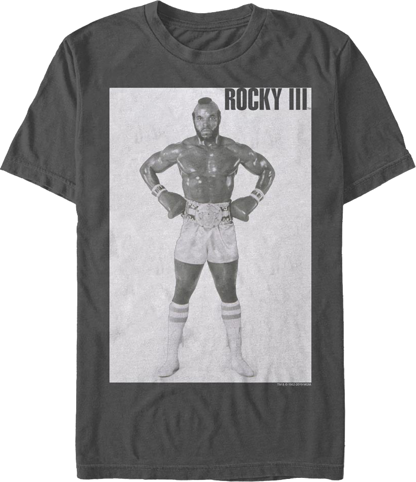 Clubber Lang Black & White Photo Rocky III T-Shirt