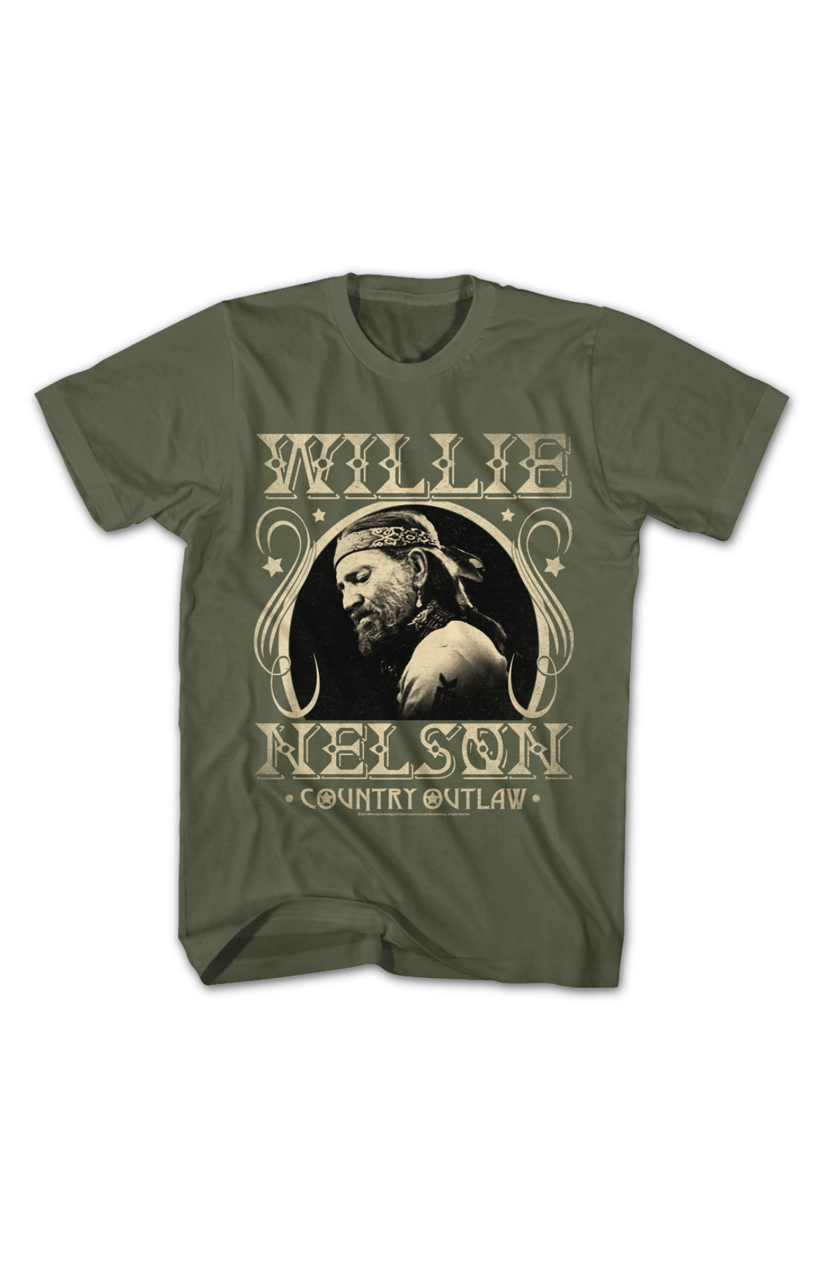 Country Outlaw Vintage Photo Willie Nelson T-Shirt