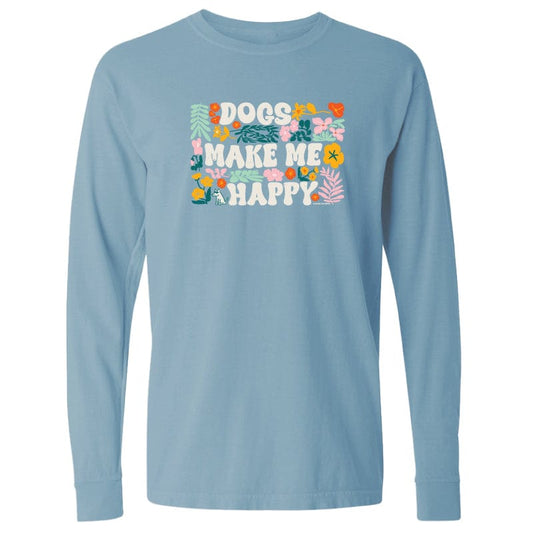 Dogs Make Me Happy - Classic Long-Sleeve T-Shirt