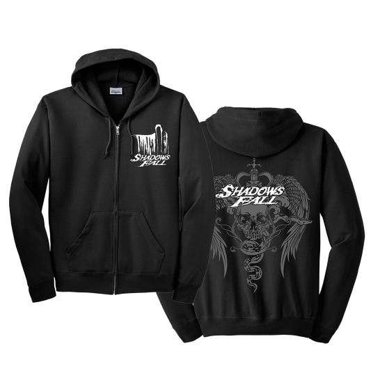 Shadows Fall - Winged Skull Zip Hoodie