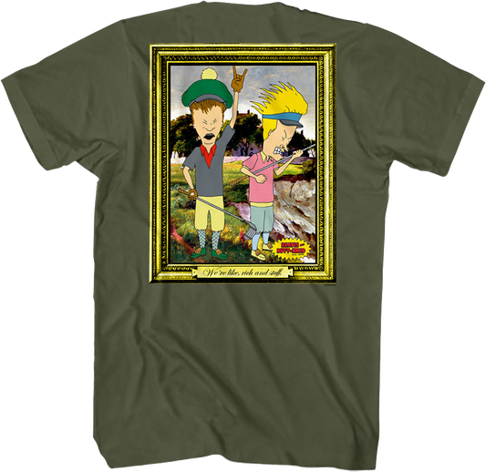 Front & Back Golf Photo Beavis And Butt-Head T-Shirt