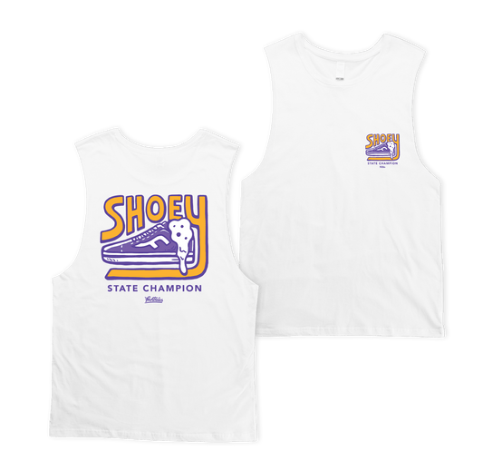 Shoey State Champion Muscle Tee White
