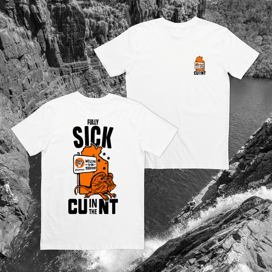 Fully Sick Lizard Tee White