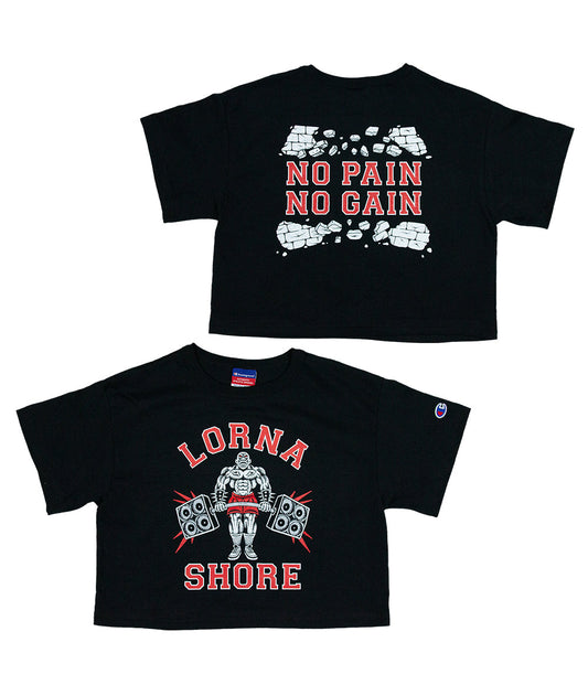 Lorna Shore No Pain No Gain Champion Womens Crop Shirt (b)