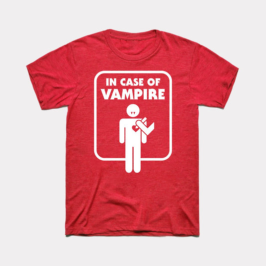 In Case Of Vampire Adult Unisex Tee