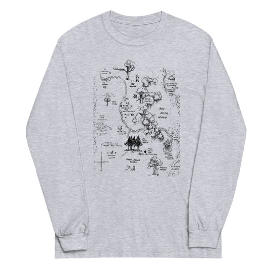 100 Acre Map Unisex Long Sleeve Tee