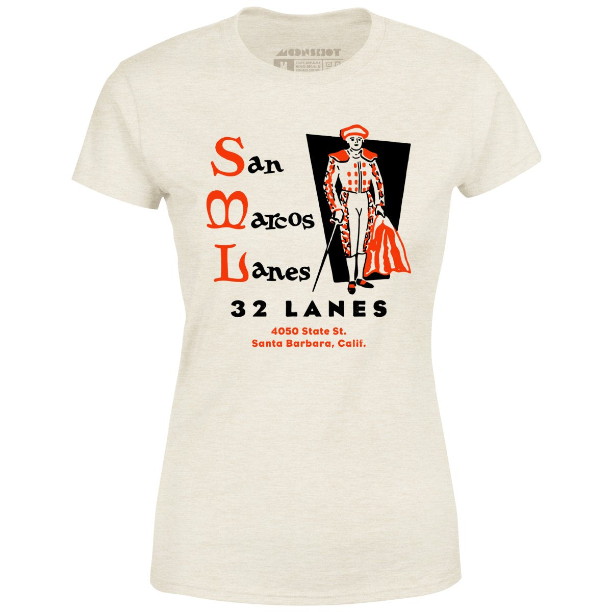 San Marcos Lanes - Santa Barbara, CA - Vintage Bowling Alley - Women's T-Shirt