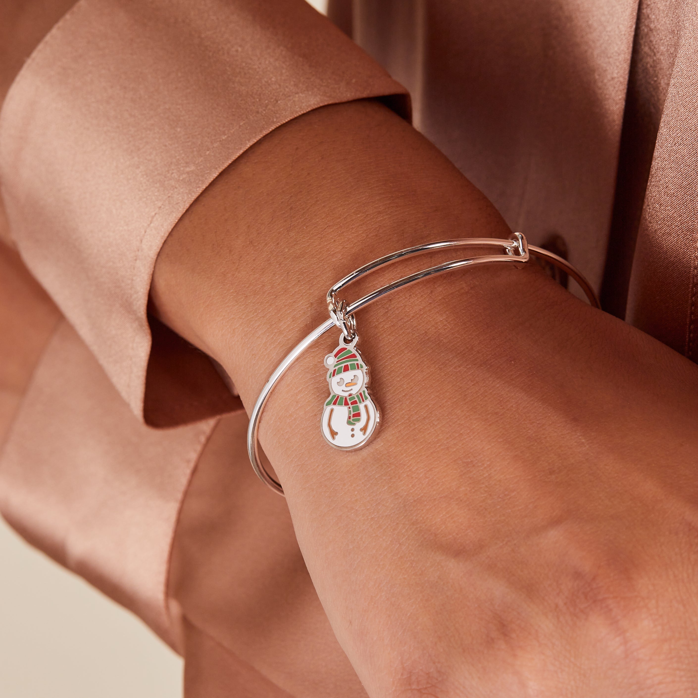 Snowman Holiday Charm Bangle