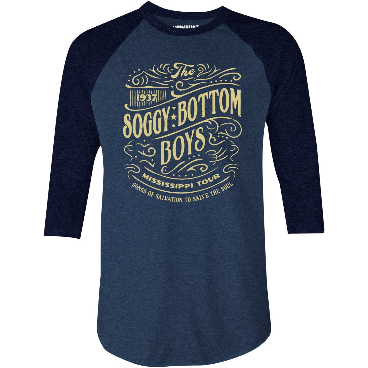 Soggy Bottom Boys - 1937 Mississippi Tour - 3/4 Sleeve Raglan T-Shirt