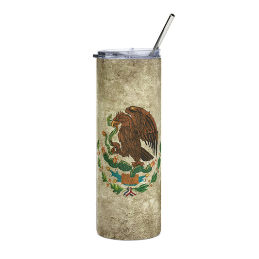 Vintage Mexico Flag Stainless Steel Tumbler 20oz