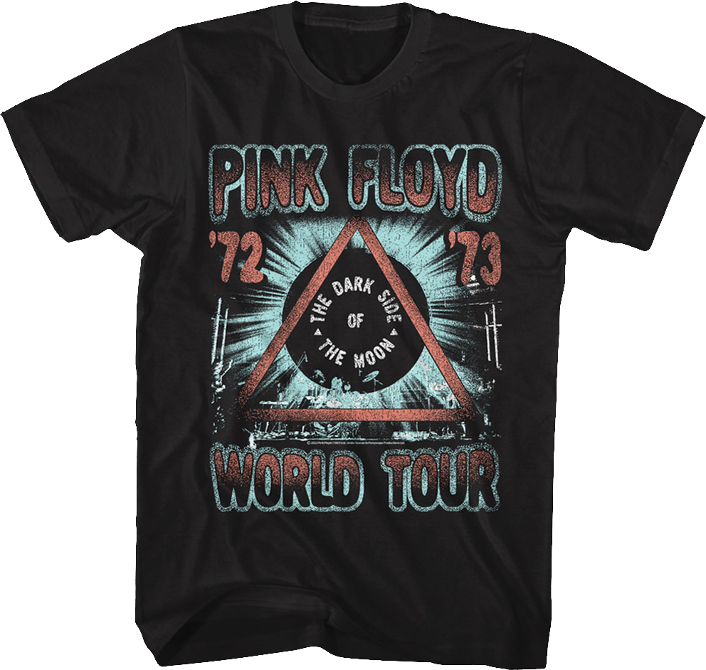 Distressed Darks Side of the Moon World Tour Pink Floyd T-Shirt
