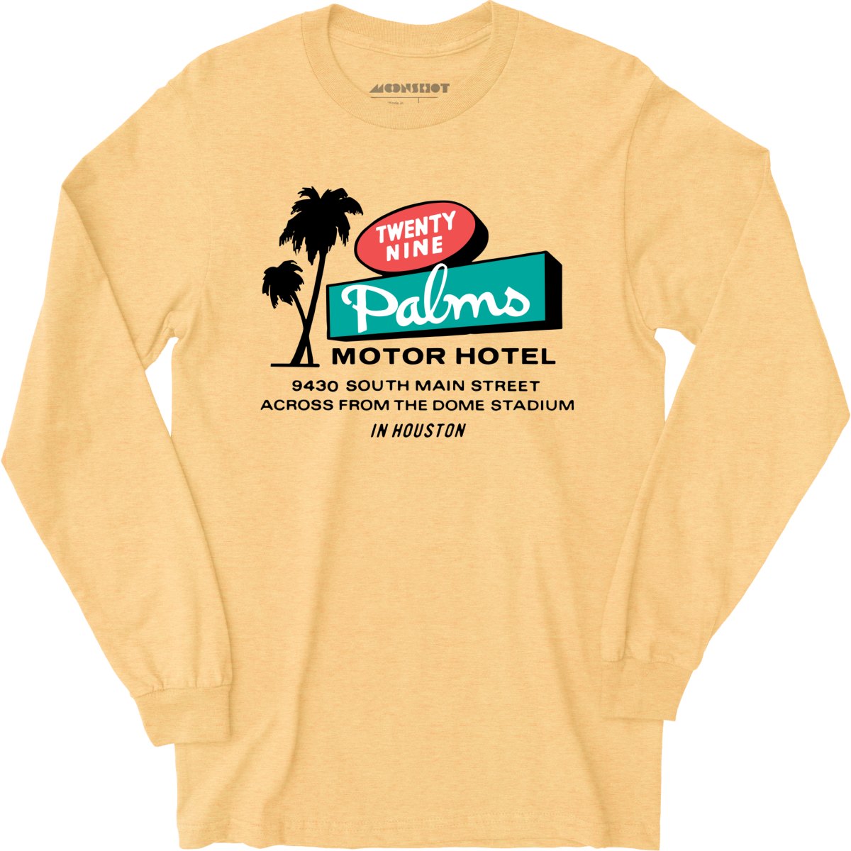 Twenty Nine Palms Motor Hotel - Houston, TX - Long Sleeve T-Shirt