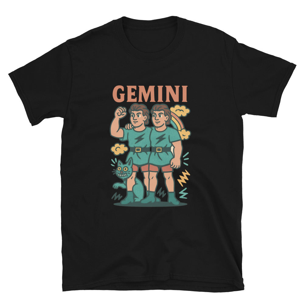 Gemini Zodiac Sign (Vintage Comic Style) T-Shirt