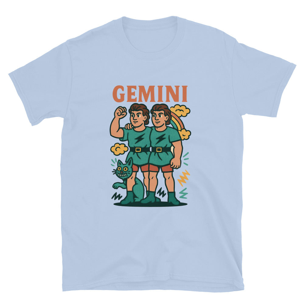 Gemini Zodiac Sign (Vintage Comic Style) T-Shirt