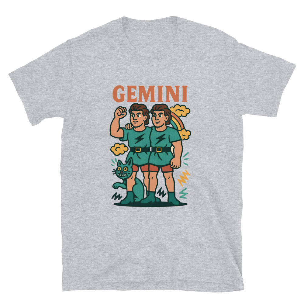Gemini Zodiac Sign (Vintage Comic Style) T-Shirt