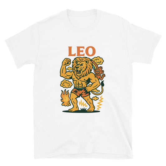 Leo Zodiac Sign (Vintage Comic Style) T-Shirt