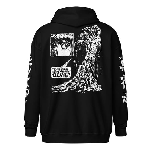 Don't Shake Hands With the Devil Unisex Heavy Blend Zip Hoodie