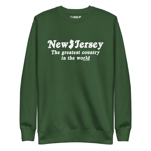 Unisex New Jersey The Greatest Country In The World Classic Fleece Sweatshirt