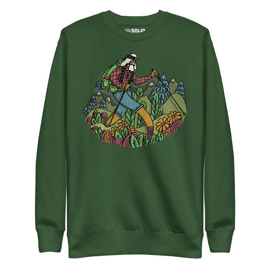 Unisex Wise Hiker | Design by Dylan Fant Classic Fleece Sweatshirt