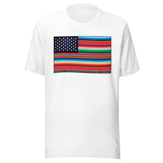 Cross Cultured Serape American Flag Unisex T-Shirt Premium
