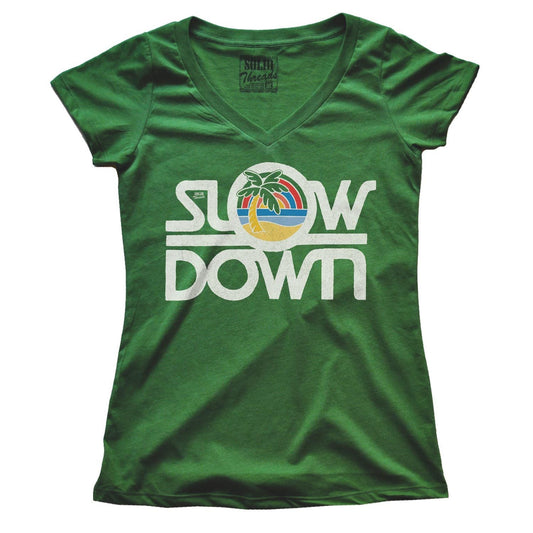 Women's Slow Down V-neck T-shirt