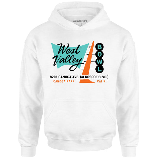 West Valley Bowl - Canoga Park, CA - Vintage Bowling Alley - Unisex Hoodie