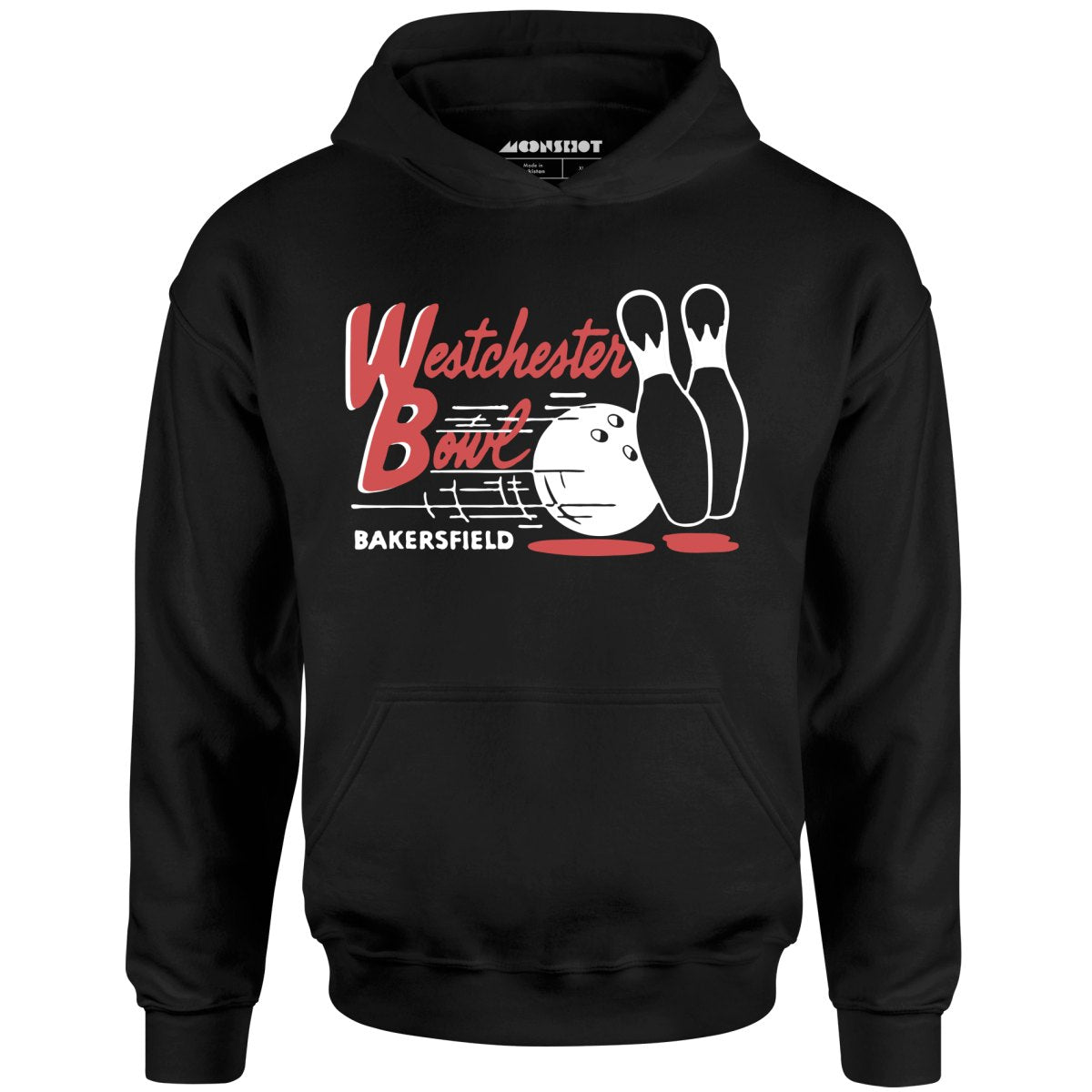 Westchester Bowl - Bakersfield, CA - Vintage Bowling Alley - Unisex Hoodie