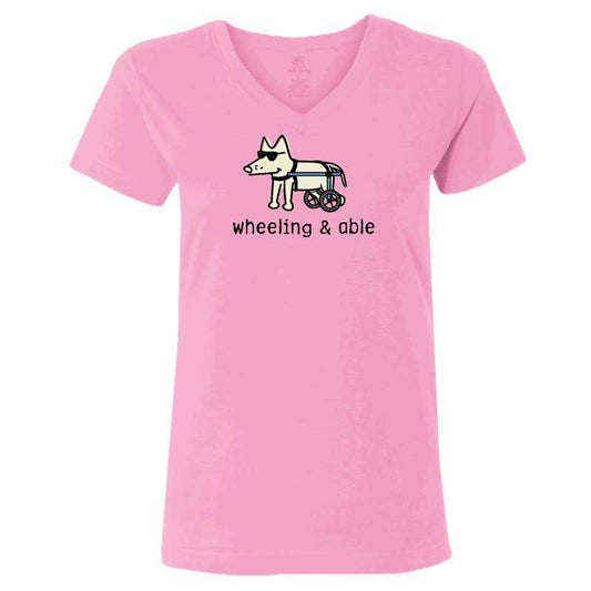 Wheeling & Able - Ladies T-Shirt V-Neck
