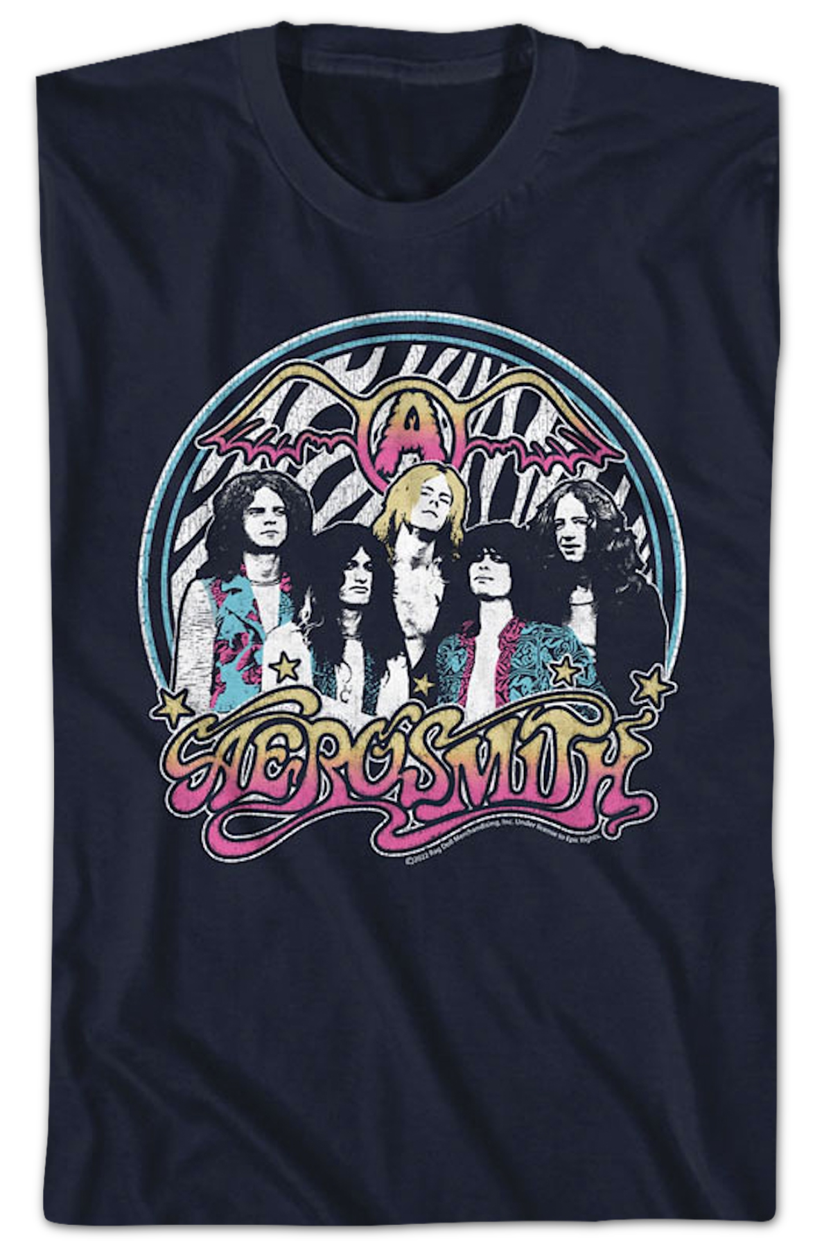Zebra Print Group Photo Aerosmith T-Shirt