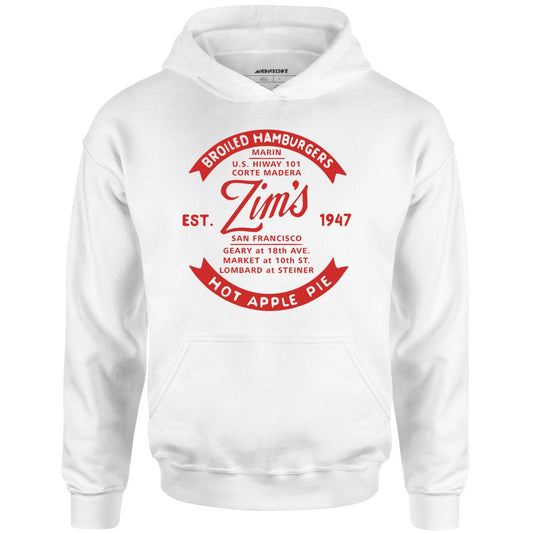 Zim's Hamburgers v4 - San Francisco, CA - Vintage Restaurant - Unisex Hoodie